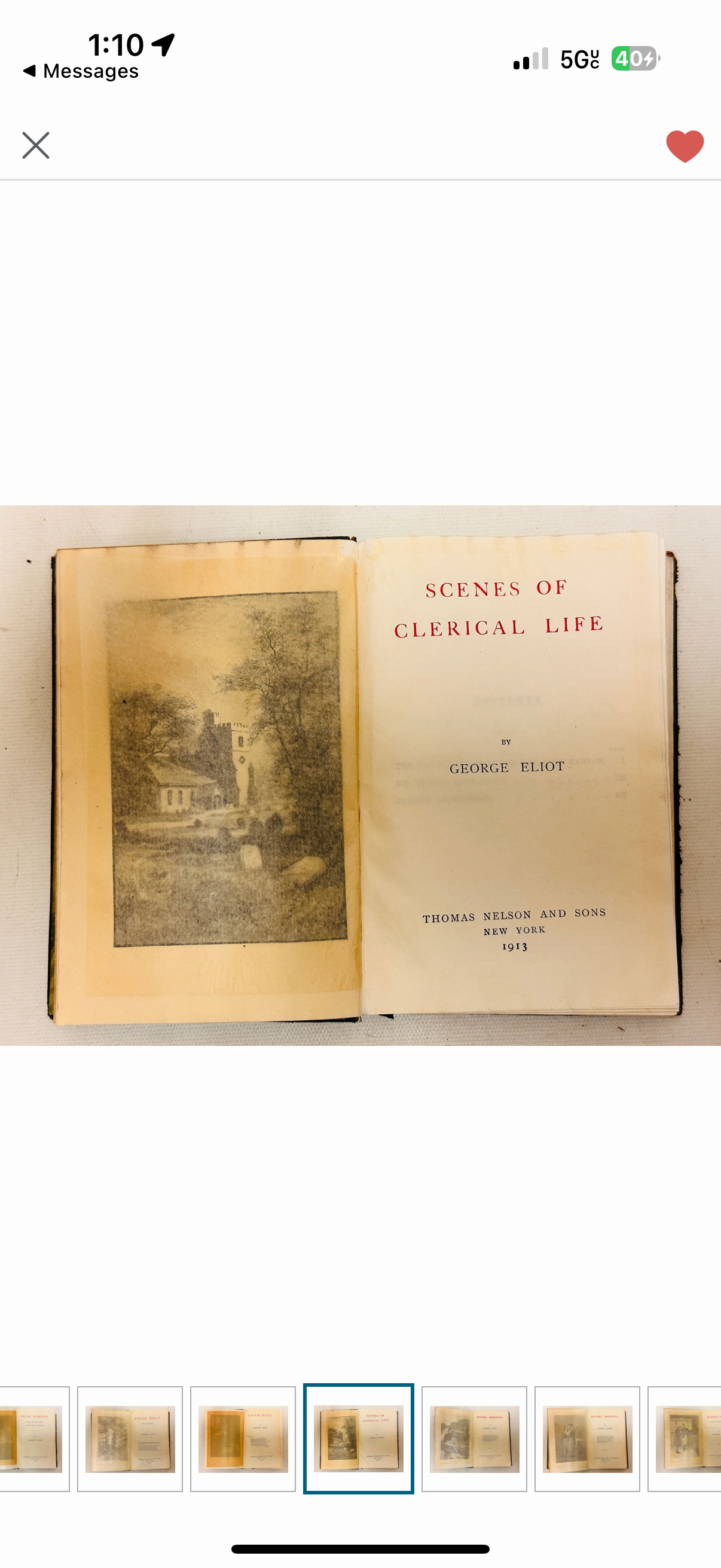 George Eliot – Antique 9-Volume Leather-Bound Set (1911–1917) | Thomas Nelson & Sons