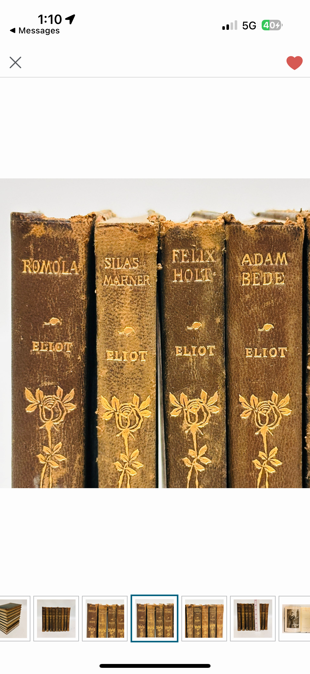 George Eliot – Antique 9-Volume Leather-Bound Set (1911–1917) | Thomas Nelson & Sons