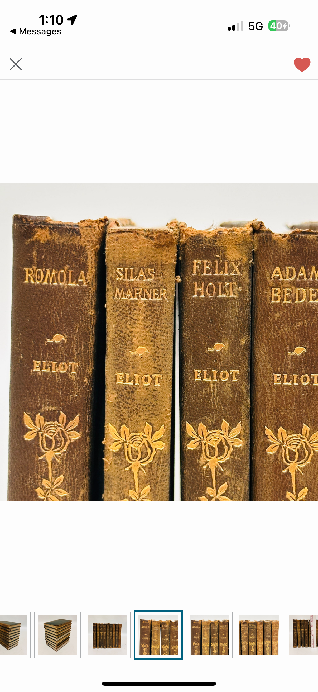 George Eliot – Antique 9-Volume Leather-Bound Set (1911–1917) | Thomas Nelson & Sons
