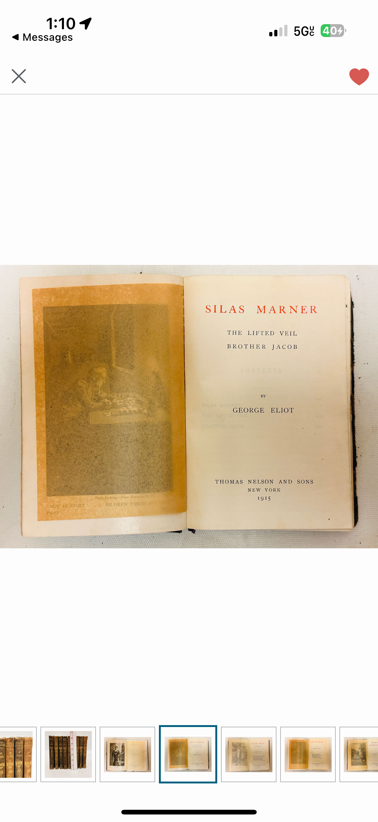 George Eliot – Antique 9-Volume Leather-Bound Set (1911–1917) | Thomas Nelson & Sons
