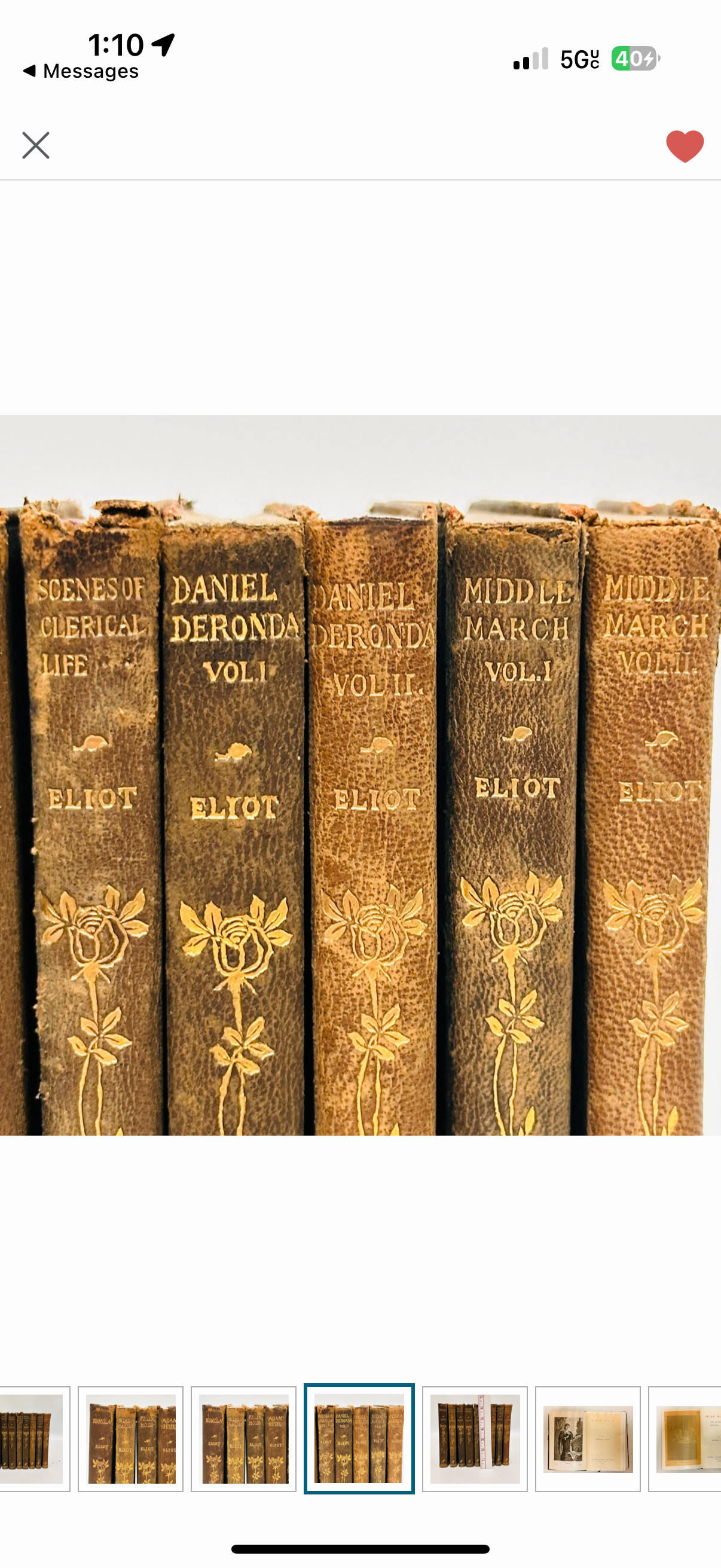George Eliot – Antique 9-Volume Leather-Bound Set (1911–1917) | Thomas Nelson & Sons