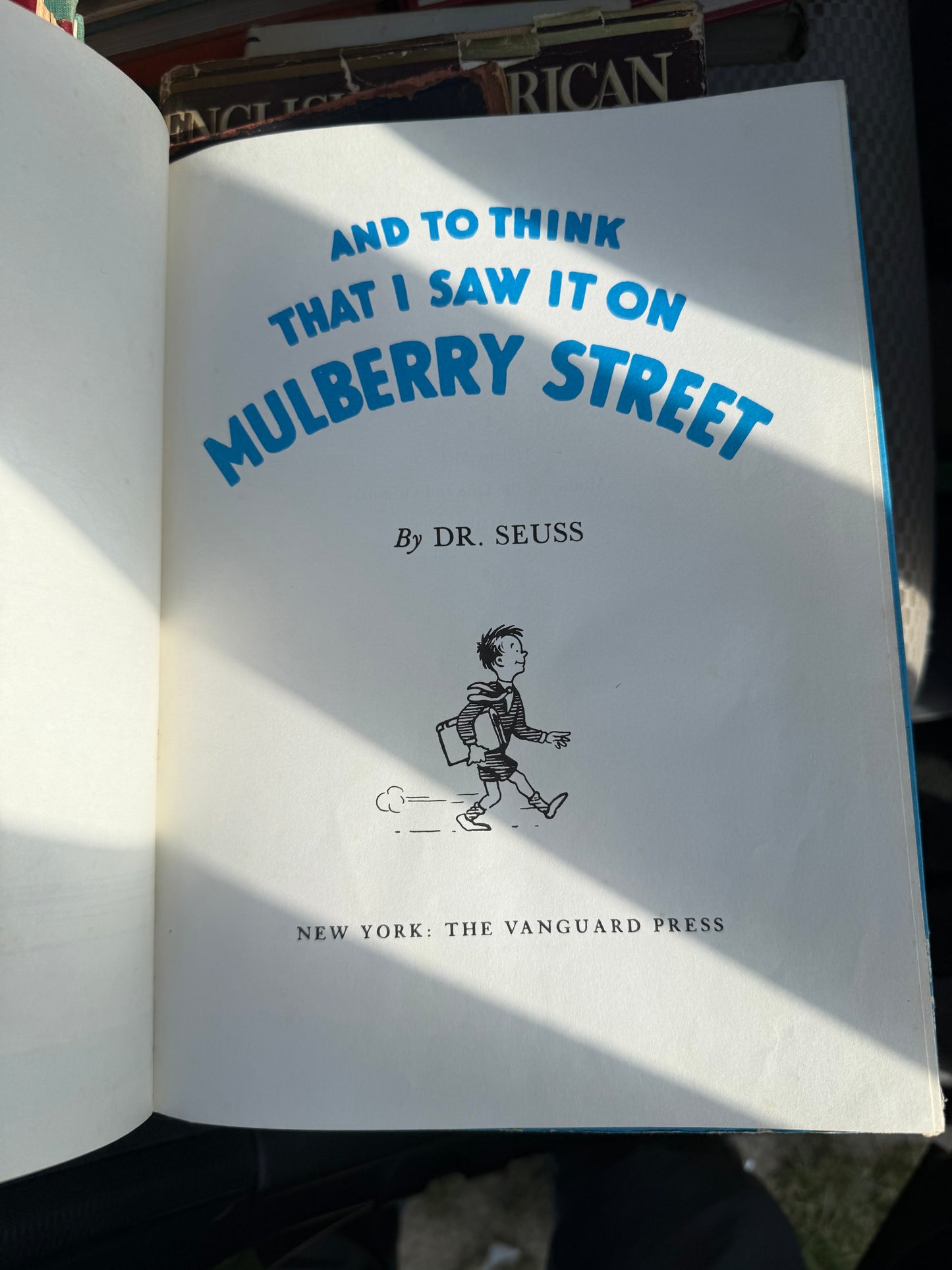 And to Think That I Saw It on Mulberry Street by Dr. Seuss – Vintage 1970s Vanguard Reprint – No Dust Jacket